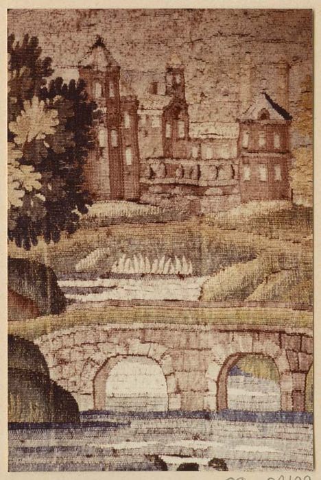 pièce murale (verdure, tapisserie à bordure)