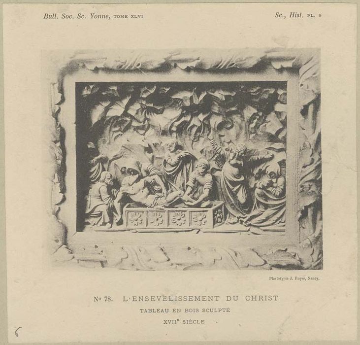 bas-relief : L'Ensevelissement du Christ