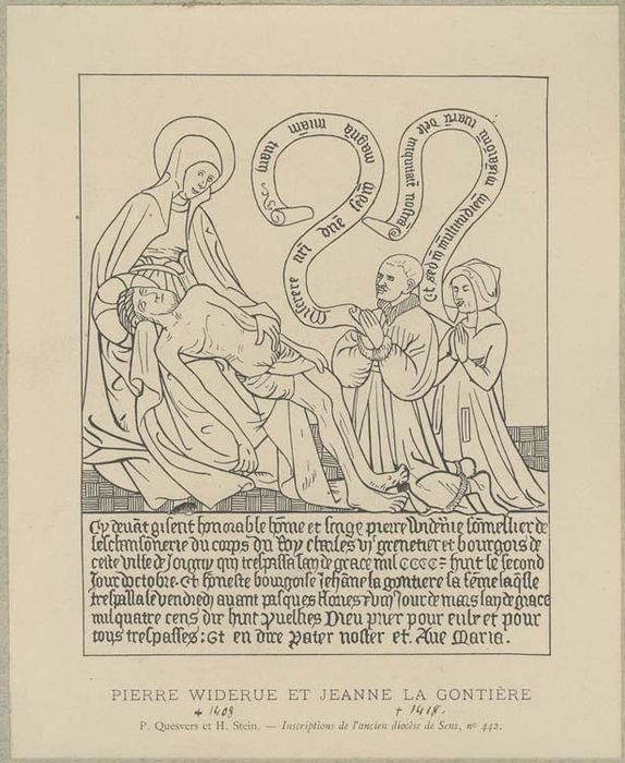 plaque commémorative de la pose de la 1ère pierre de la chapelle du Rosaire