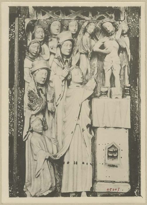 bas-relief : Messe de saint Grégoire