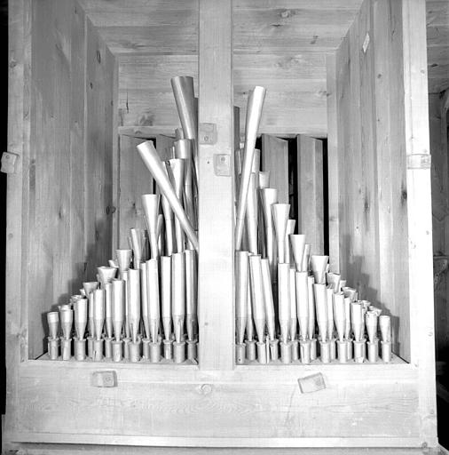 Orgue : Tuyauterie du récit (voix humaine et hautbois)