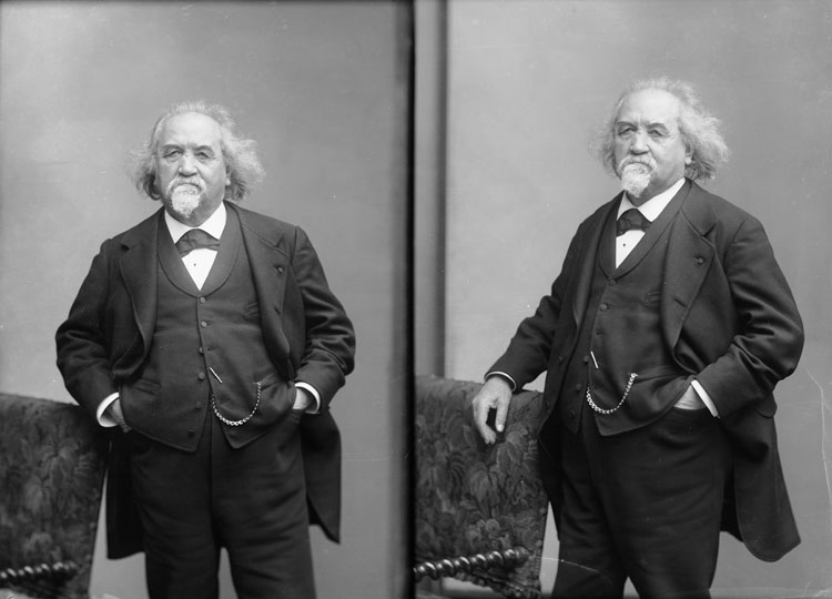 Joseph Bertrand, mathématicien, économiste et historien des sciences. En mi-corps, debout, pose de face et de trois quarts.