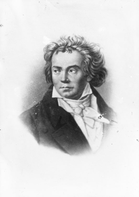 Portrait du compositeur de musique allemand Ludwig van Beethoven : gravure