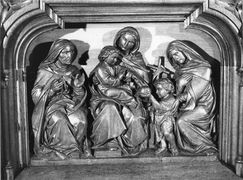 autel (ensemble de l'autel de la Vierge), détail du devant d'autel