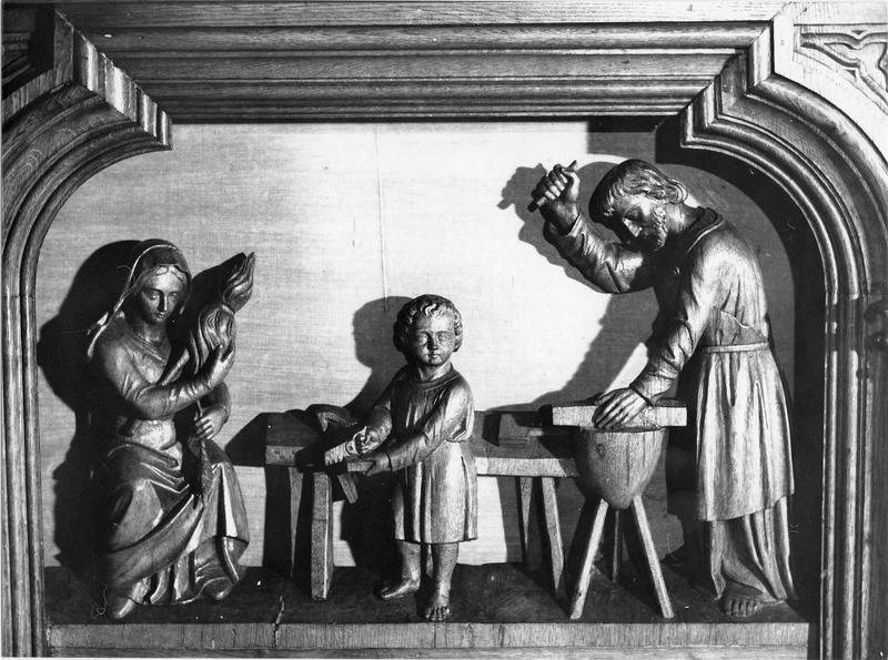 autel (ensemble de l'autel de saint Joseph), détail du devant d'autel