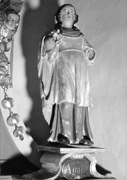 retable de saint Joseph, statue de sainte Agathe