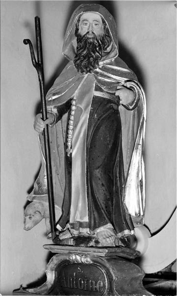 retable du Rosaire, statue de saint Antoine Ermite