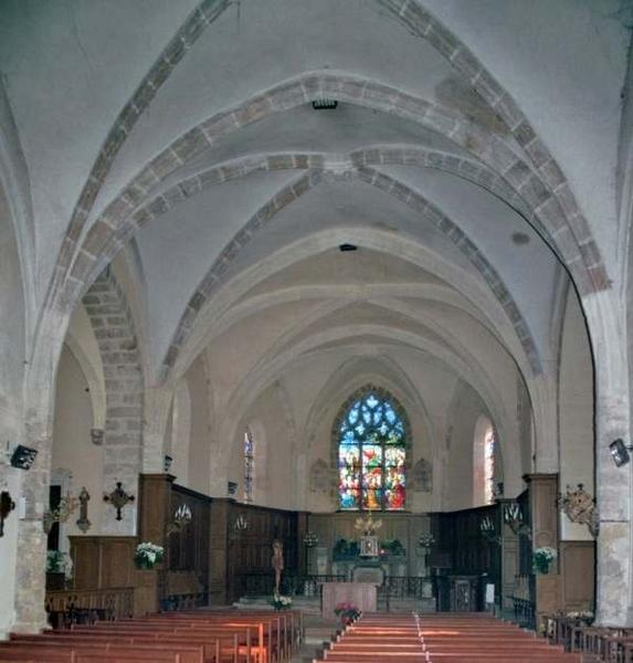 mobilier liturgique de la campagne d'aménagement de l'abbé Jacques-Antoine Pennetti, vue du choeur