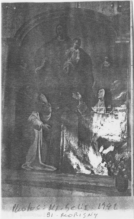 tableau : Adoration du Rosaire par saint Dominique et sainte Catherine de Sienne