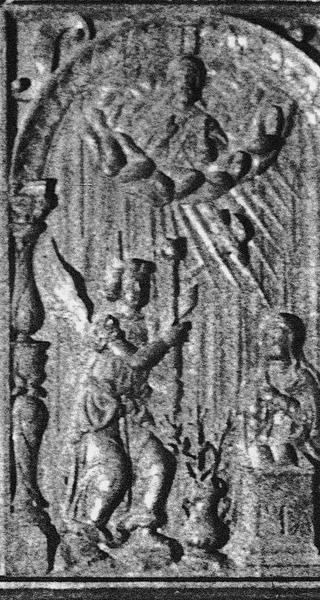 bas-relief : l'Annonciation, vue générale