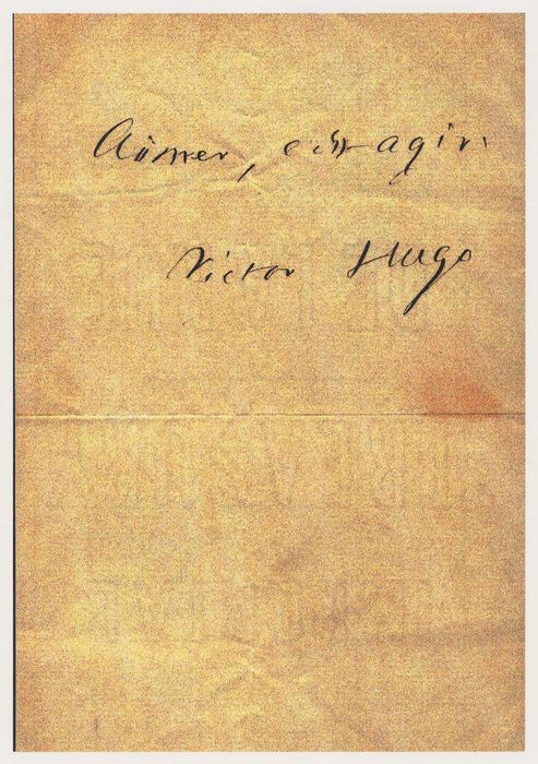 manuscrit : Aimer c'est agir - © Ministère de la Culture (France), Médiathèque du patrimoine et de la photographie, diffusion RMN-GP