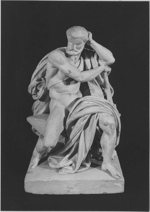 ensemble des plâtres sculptés de l'atelier d'Elias Robert (17 statues, 4 groupes sculptés, 29 bustes, 2 colonnes, relief, 12 bas-reliefs, 3 hauts-reliefs)