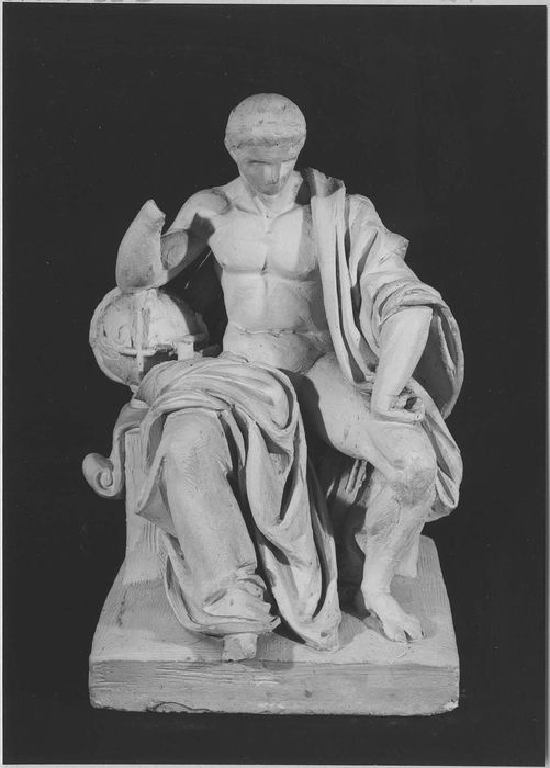 ensemble des plâtres sculptés de l'atelier d'Elias Robert (17 statues, 4 groupes sculptés, 29 bustes, 2 colonnes, relief, 12 bas-reliefs, 3 hauts-reliefs)
