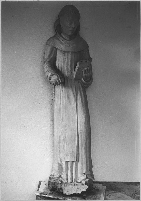 statue : saint Fiacre, avant restauration 