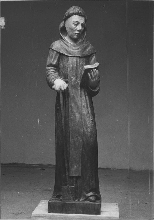 statue : saint Fiacre, après restauration 