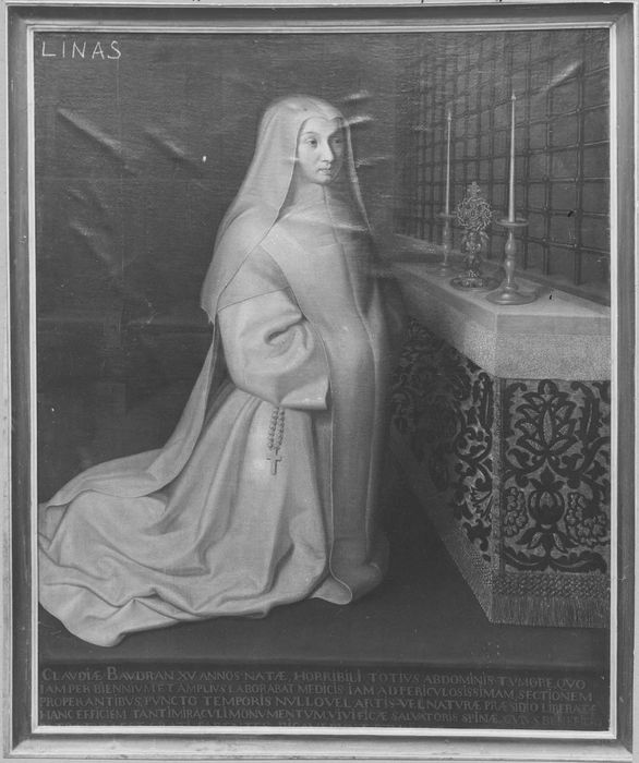 Tableau : portrait de Claude Baudran, religieuse de Port-Royal