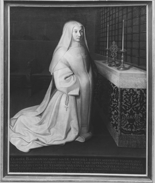 tableau : portrait de Claude Baudran, religieuse de Port-Royal