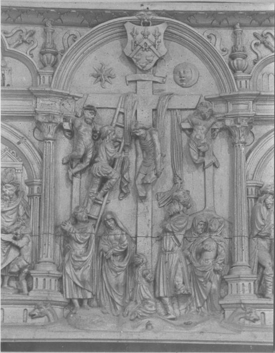 retable, bas-reliefs : scènes de la vie du Christ