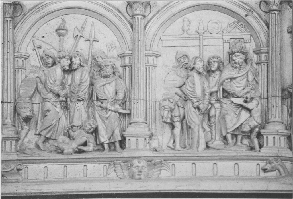 retable, bas-reliefs : scènes de la vie du Christ