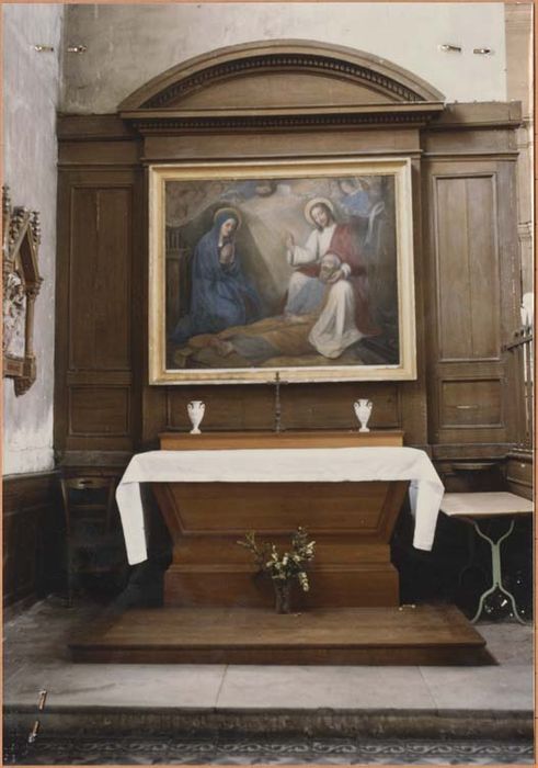 retable du transept ; tableau : Mort de saint Joseph, Nativité
