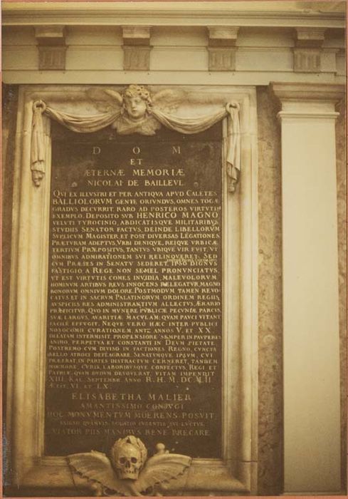 mausolée de M. de Bailleul : table de marbre - © Ministère de la Culture (France), Médiathèque du patrimoine et de la photographie, Tous droits réservés