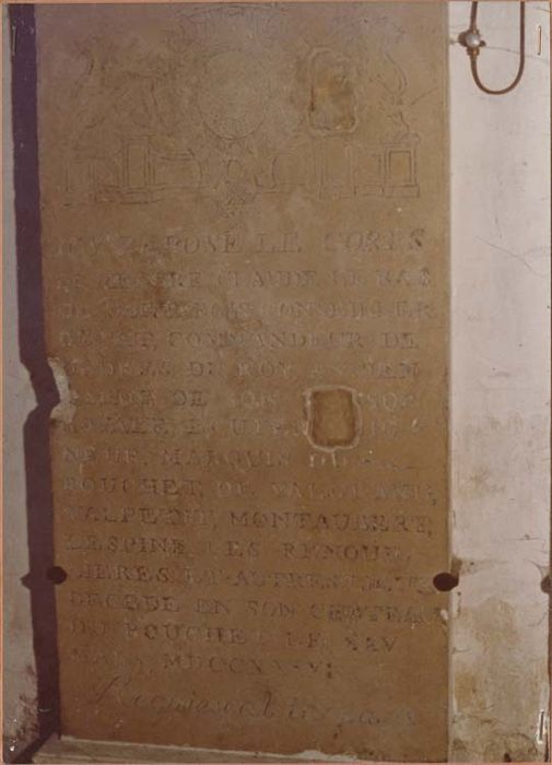 dalle funéraire gravée de Claude Le Bas de Montargis, mort en 1731 - © Ministère de la Culture (France), Médiathèque du patrimoine et de la photographie, Tous droits réservés