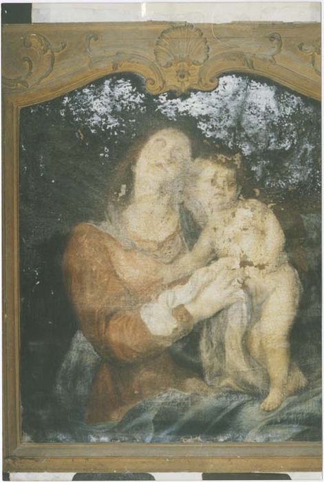 tableau et son cadre : Vierge à l'Enfant