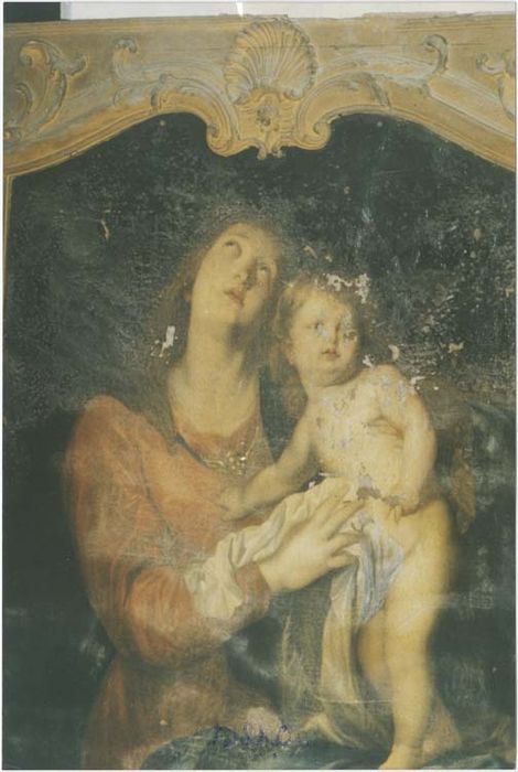 tableau et son cadre : Vierge à l'Enfant