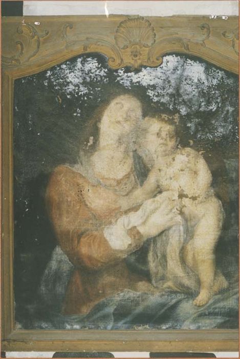 tableau et son cadre : Vierge à l'Enfant