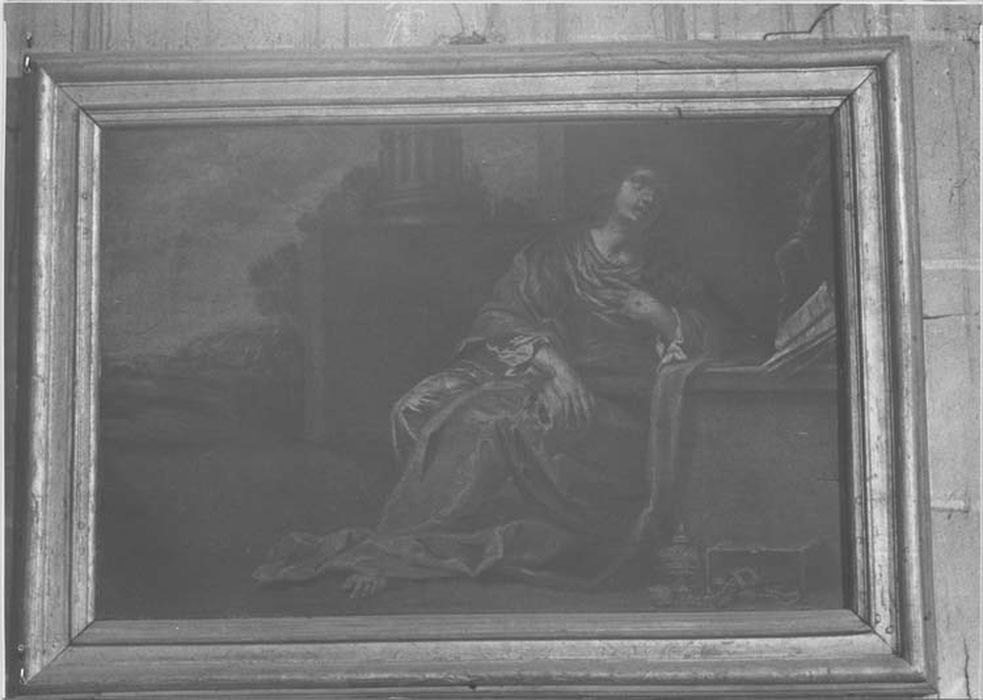 panneau peint et son cadre : Madeleine repentante - © Ministère de la Culture (France), Médiathèque du patrimoine et de la photographie, Tous droits réservés