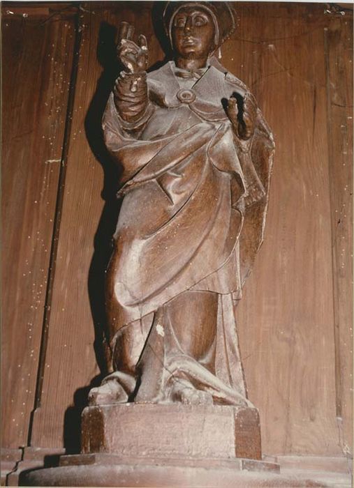 Statue : Saint évêque bénissant