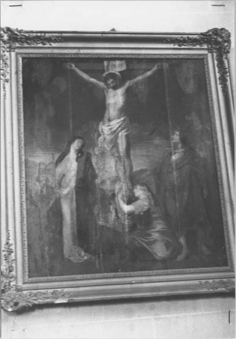 panneau peint et son cadre : Crucifixion (La)