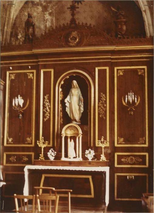 autel et retable de la chapelle de la Vierge