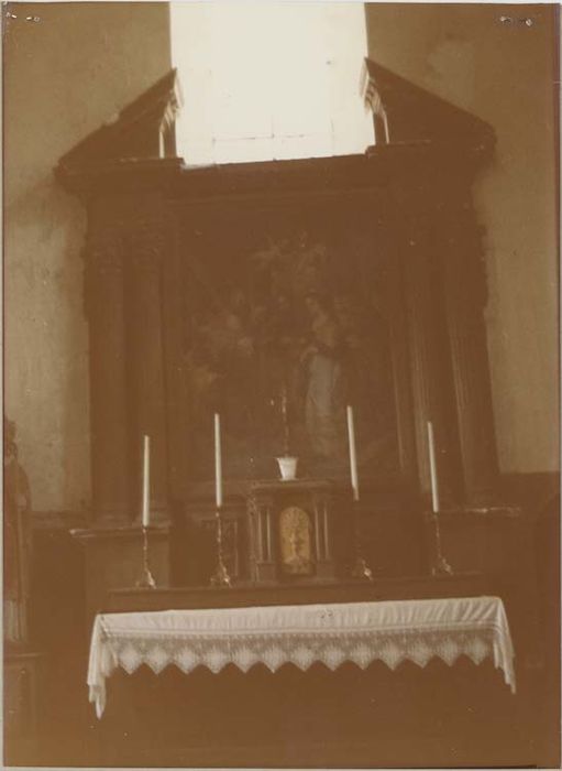 maître-autel ; retable ; tableau : Mariage de la Vierge (Le)