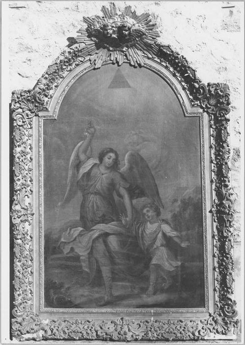 tableau et son cadre : Ange gardien - © Ministère de la Culture (France), Médiathèque du patrimoine et de la photographie, Tous droits réservés