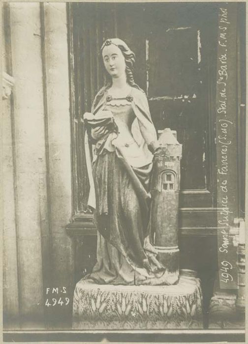 statue : sainte Barbe - © Ministère de la Culture (France), Médiathèque du patrimoine et de la photographie, diffusion GrandPalaisRmn Photo