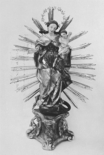 Statue de procession : Vierge à l'Enfant