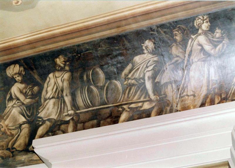 décor de la salle des commissions, détail de la frise des vendanges