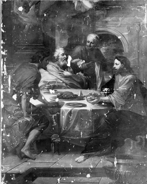 tableau : Pélerins d'Emmaüs (les), après nettoyage et rentoilage - © Ministère de la Culture (France), Médiathèque du patrimoine et de la photographie (objets mobiliers), tous droits réservés