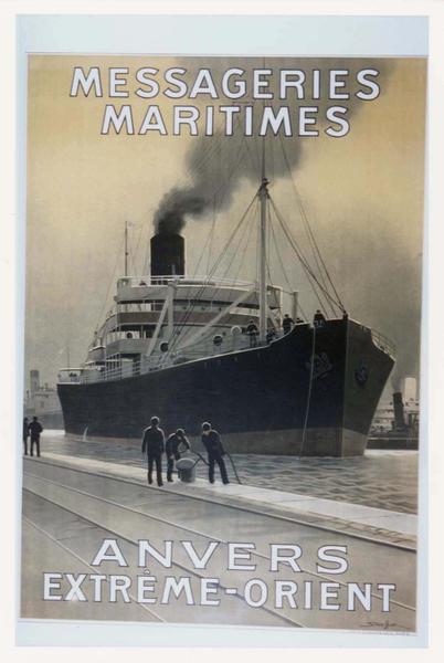 Affiche de la Compagnie des Messageries Maritimes