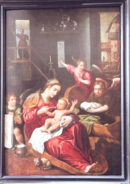 tableau : Sainte Famille en Egypte servie par les anges - © Ministère de la Culture (France), Médiathèque du patrimoine et de la photographie (objets mobiliers), tous droits réservés