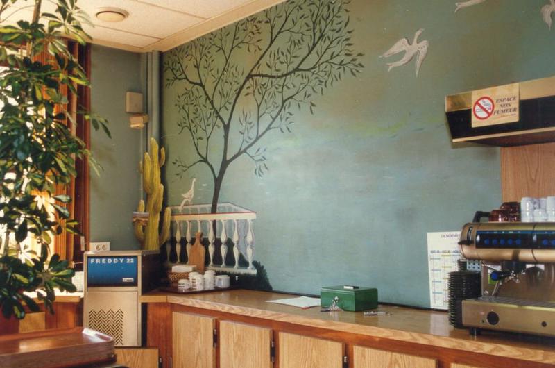 peinture monumentale (peinture murale) : Le Dimanche au bord de l'eau - Ile de la Jatte : détail - © Ministère de la Culture (France), Médiathèque du patrimoine et de la photographie (objets mobiliers), tous droits réservés