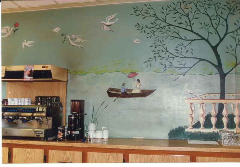 peinture monumentale (peinture murale) : Le Dimanche au bord de l'eau - Ile de la Jatte : détail - © Ministère de la Culture (France), Médiathèque du patrimoine et de la photographie (objets mobiliers), tous droits réservés