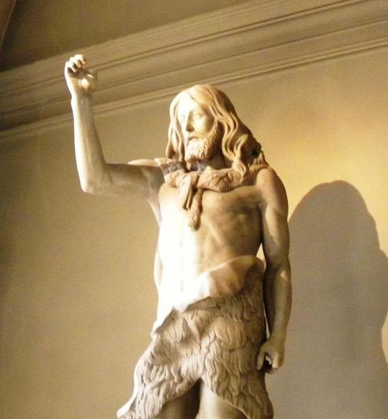 statue : Saint Jean-Baptiste : vue trois quart gauche