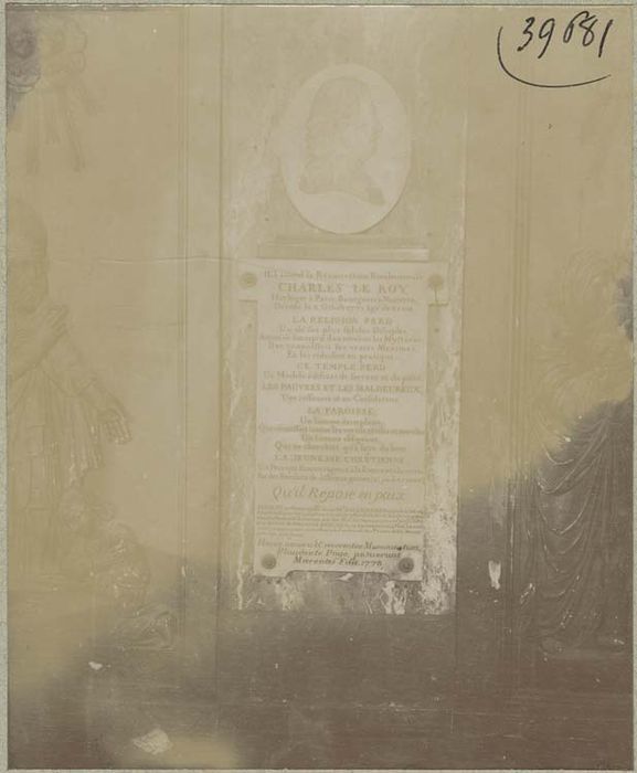 monument funéraire de Charles Le Roy, horloger à Paris et bourgeois de Nanterre
