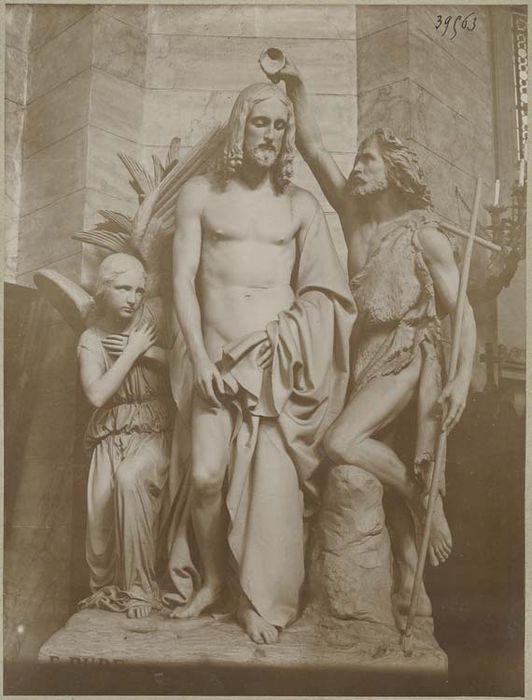 groupe sculpté : le Baptême du Christ