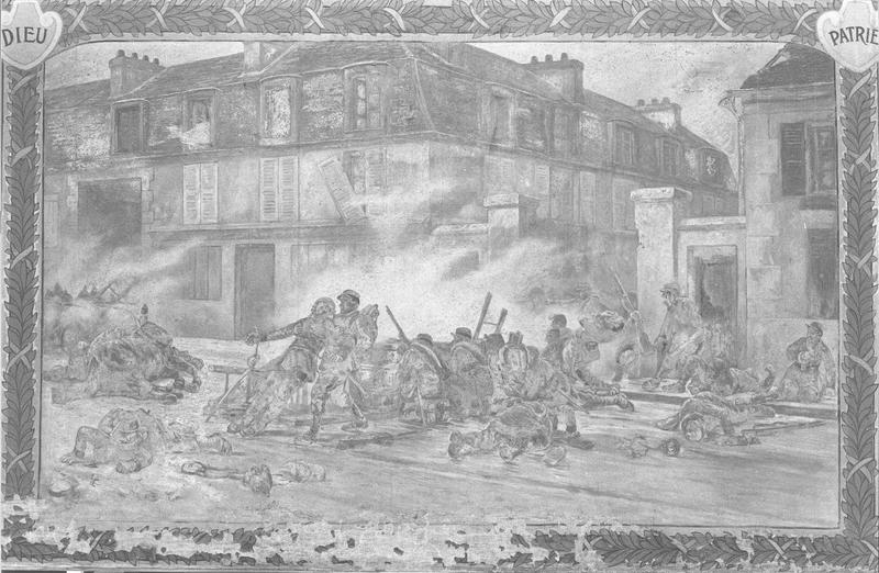 tableau : fait d'armes de l'église du Bourget en 1870-1871
