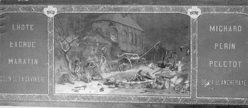 tableau : fait d'armes de l'église du Bourget en 1870-1871