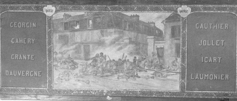 tableau : fait d'armes de l'église du Bourget en 1870-1871