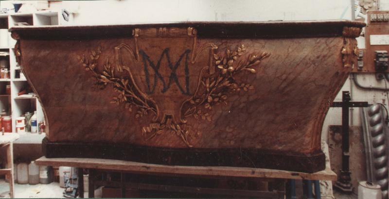 détail de l'autel en cours de restauration - © Ministère de la Culture (France), Médiathèque du patrimoine et de la photographie (objets mobiliers), tous droits réservés